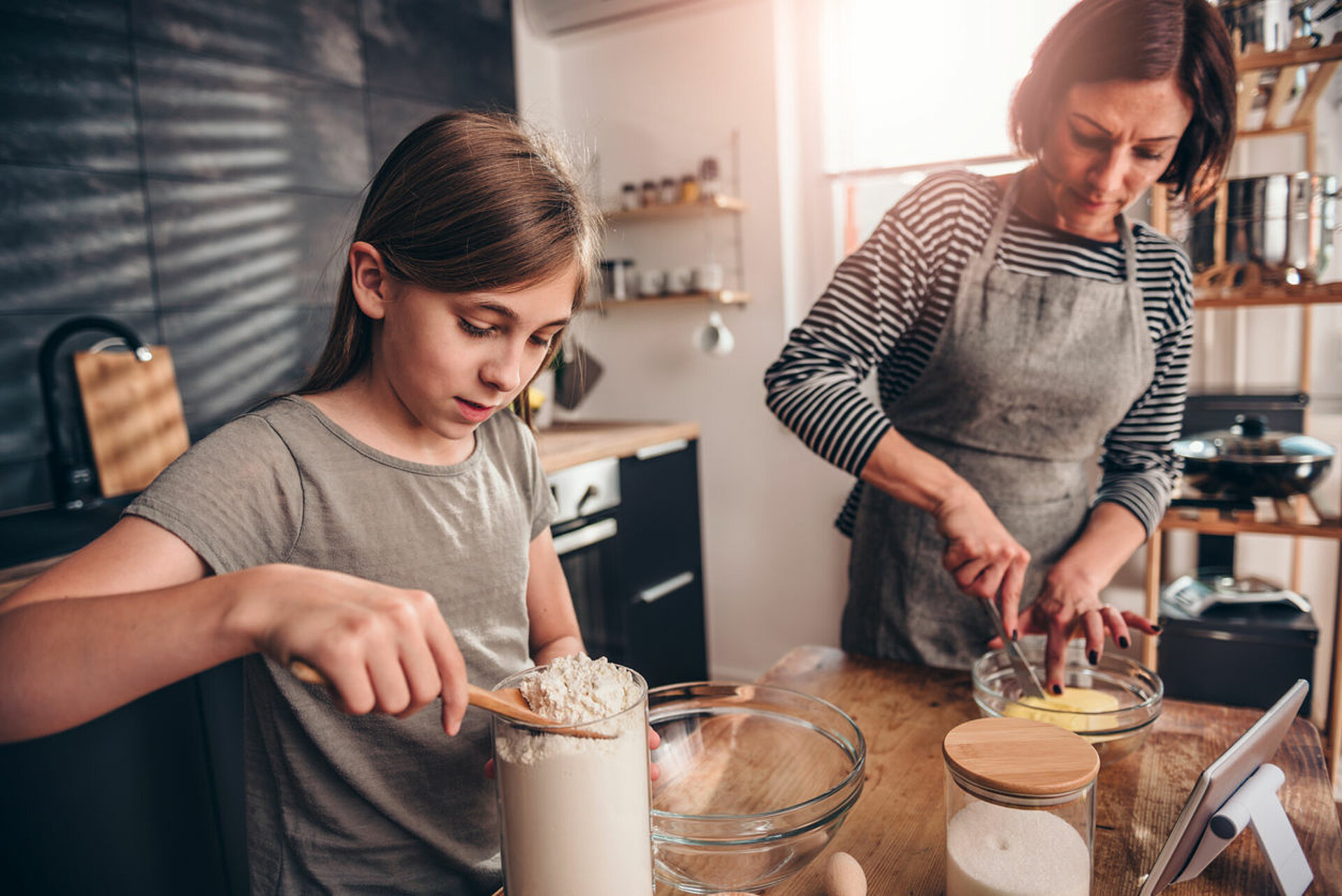 Langer in de keuken