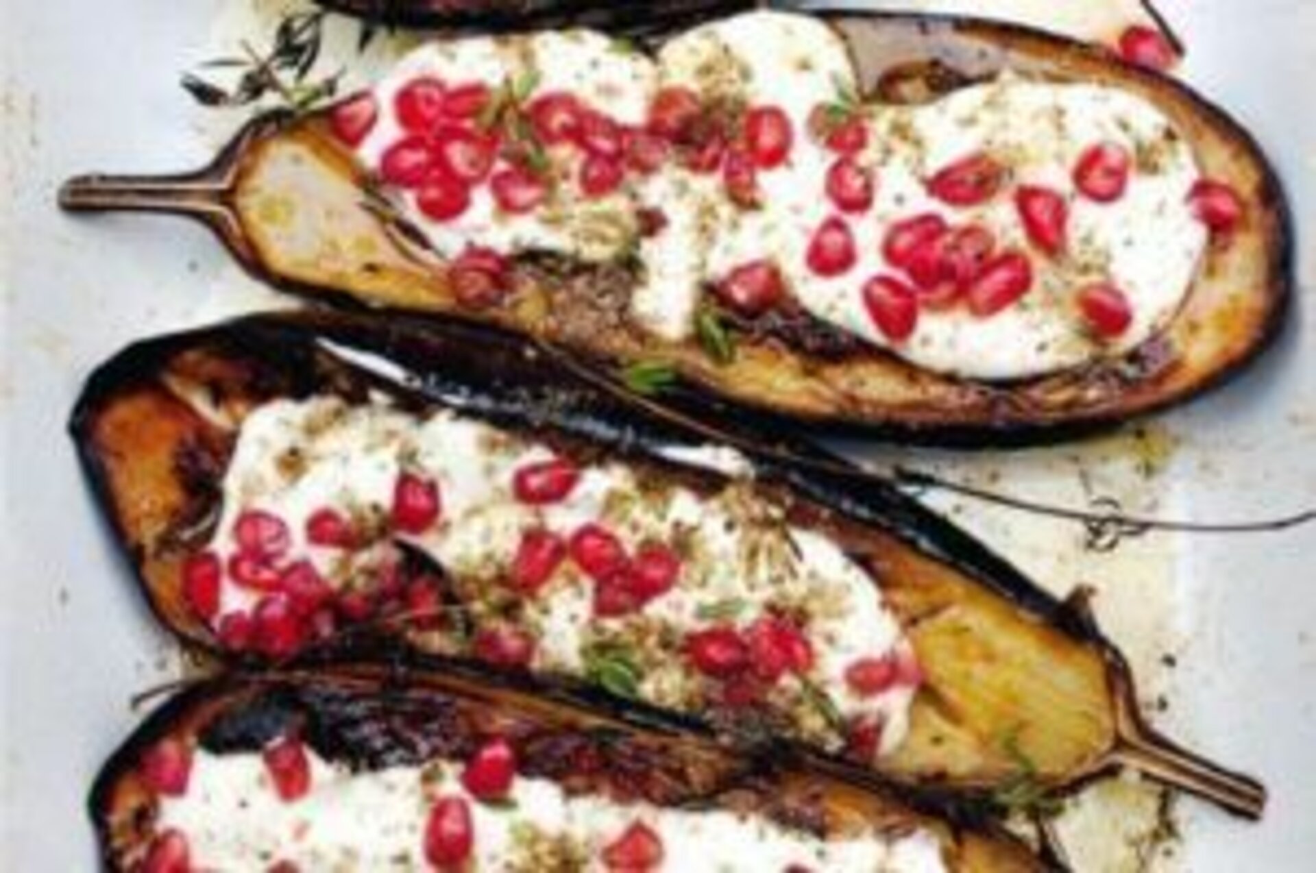 Aubergine met karnemelksaus