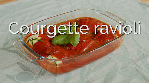 Koolhydraatarme courgette-ravioli