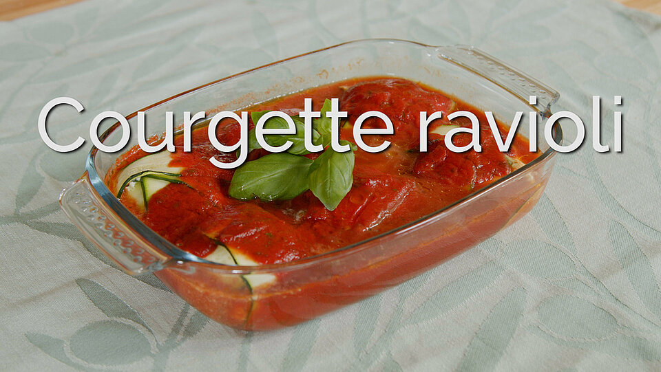 Koolhydraatarme courgette-ravioli