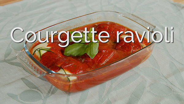 Koolhydraatarme courgette-ravioli