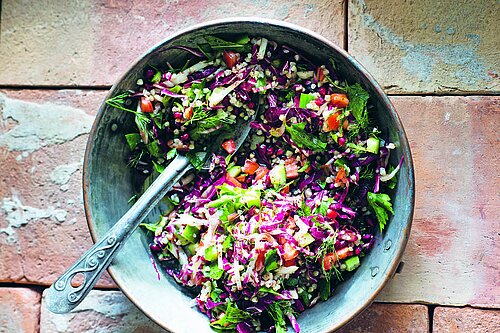 Bitterzoete tabouleh met radicchio & granaatappel van Cornersmith
