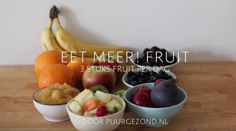 Makkie: dagelijks 3 stuks fruit