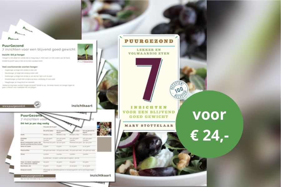 boek 7 inzichten voor een blijvend goed gewicht met set inzichtkaarten voor 24 euro